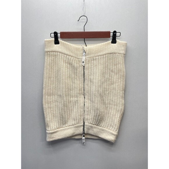 Lululemon Falling Freely Neck Warmer Ivory 100% Merino Wool Zippered Scarf - Picture 3 of 7